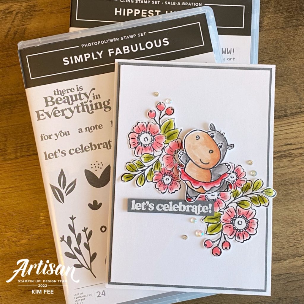 #GDP355, hippest hippos stamp set, simply fabulous stamp set, fond of autumn stamp set, simple stamping, stampin up, ADT2022, Artisan Design Team, Card making retreats, card making classes, free tutorials, #sttc