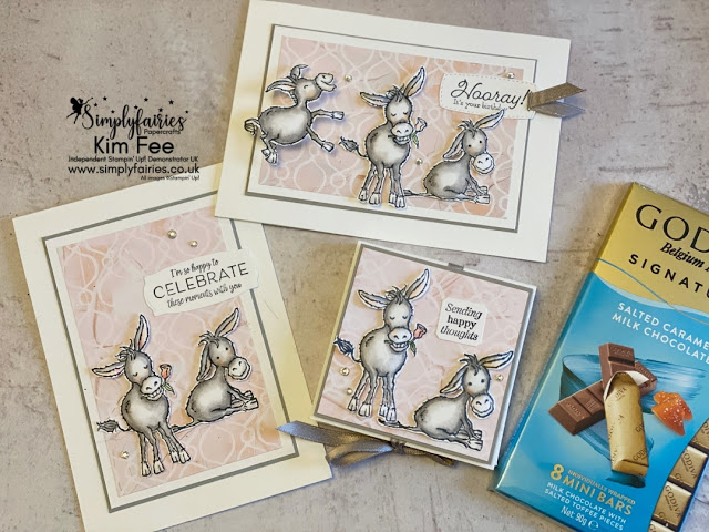 Dancing Donkey and Chocolate Gift Package with Darling Donkey Stamp Set, plus Video how to.