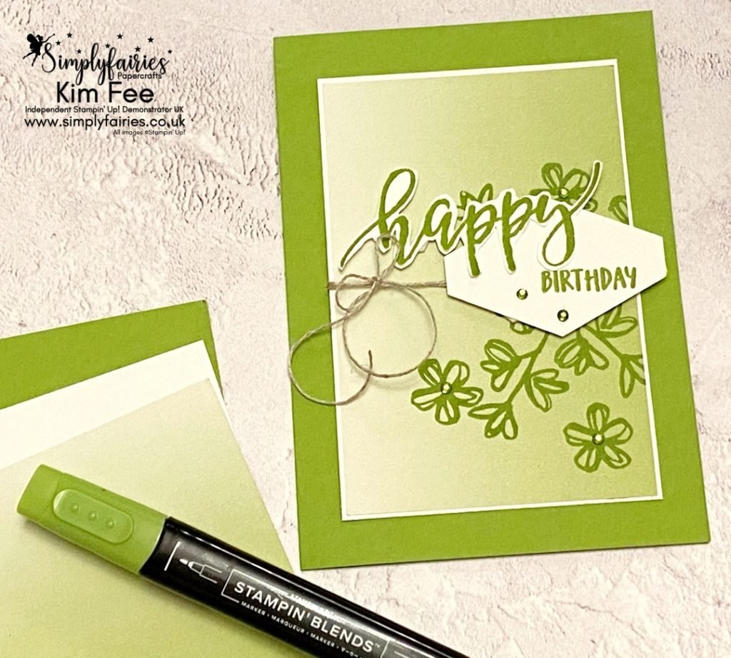 simple stamping, monochromatic handmade card.