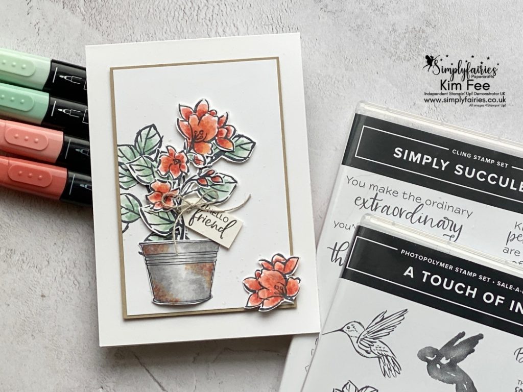 stamp set of the week, a touch of ink stamp set, sale a bration, simply succulents stamp set.