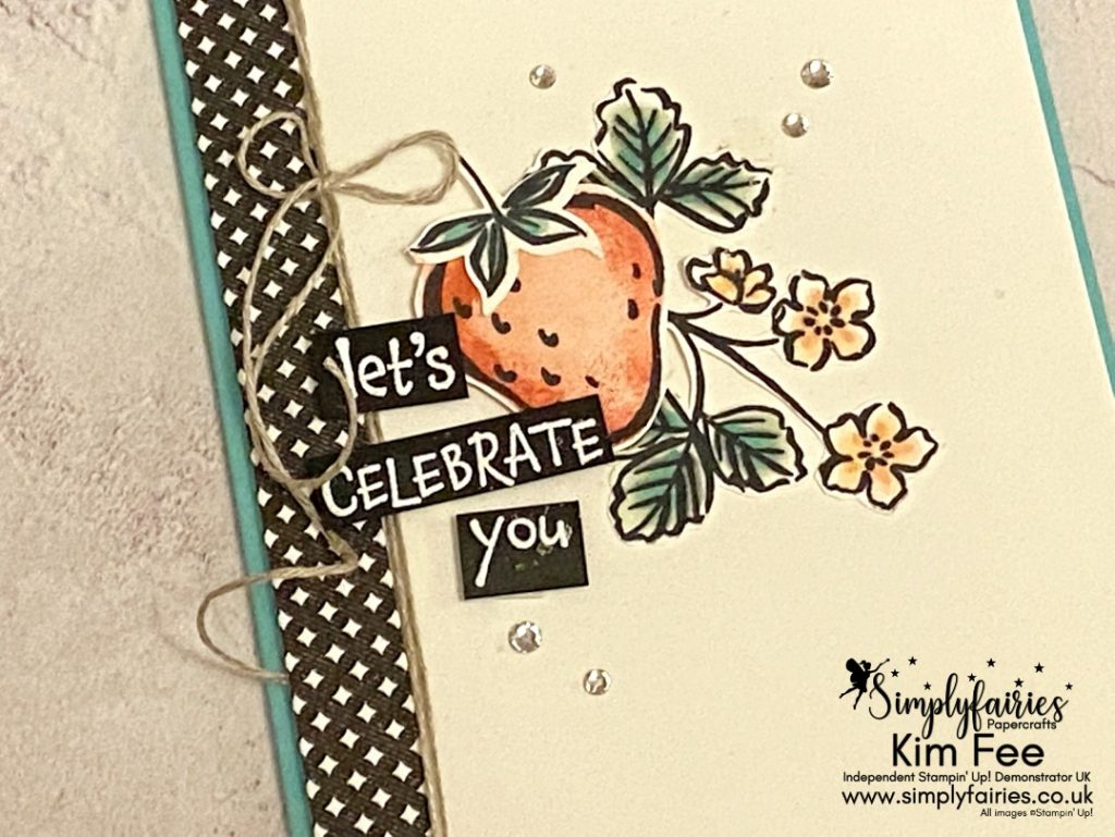 #GDP282, sketch challenge, sweet strawberry stamp set, simple stamping card, lets celebrate you