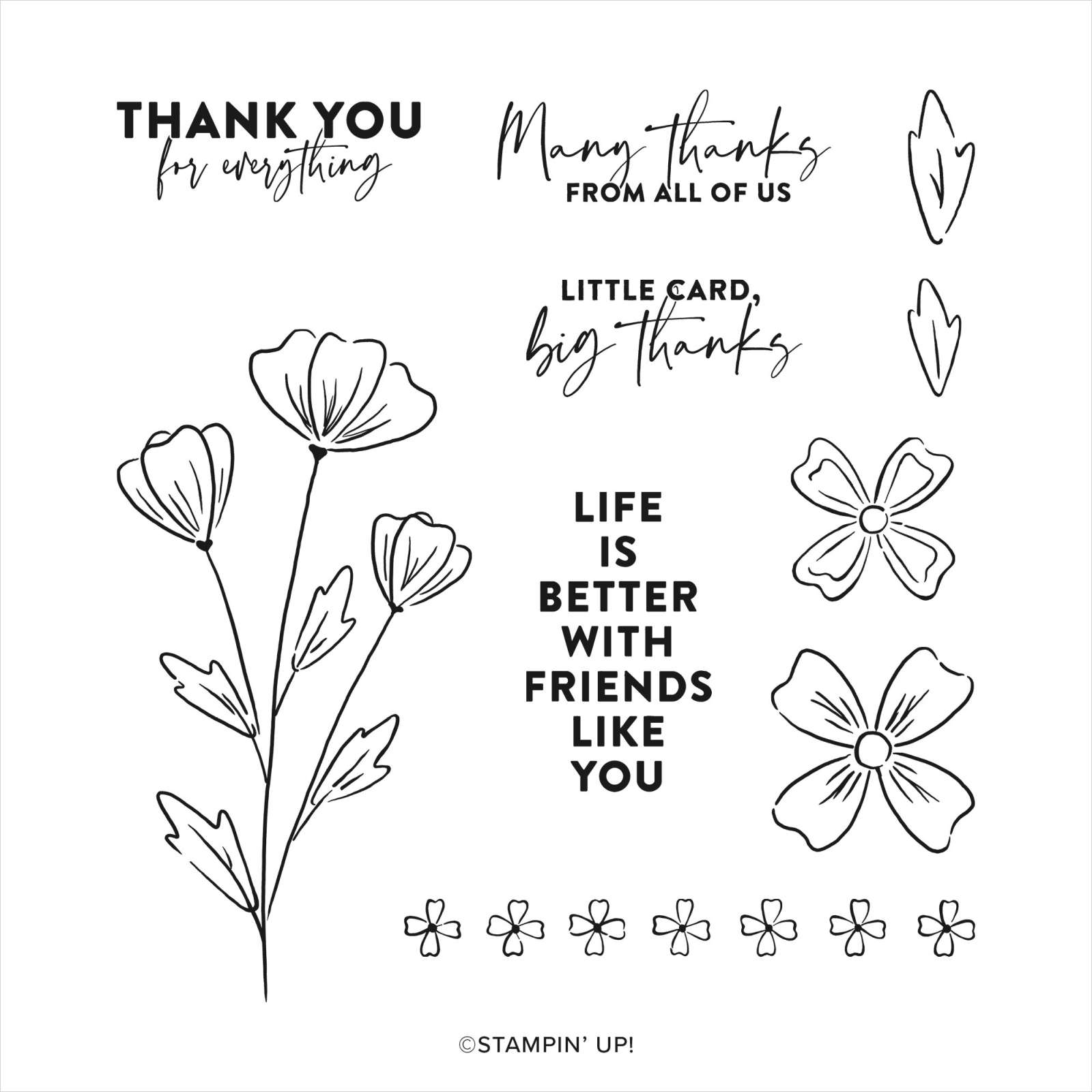 Flowers of Friendship Stamp Set, Stampin Up, 