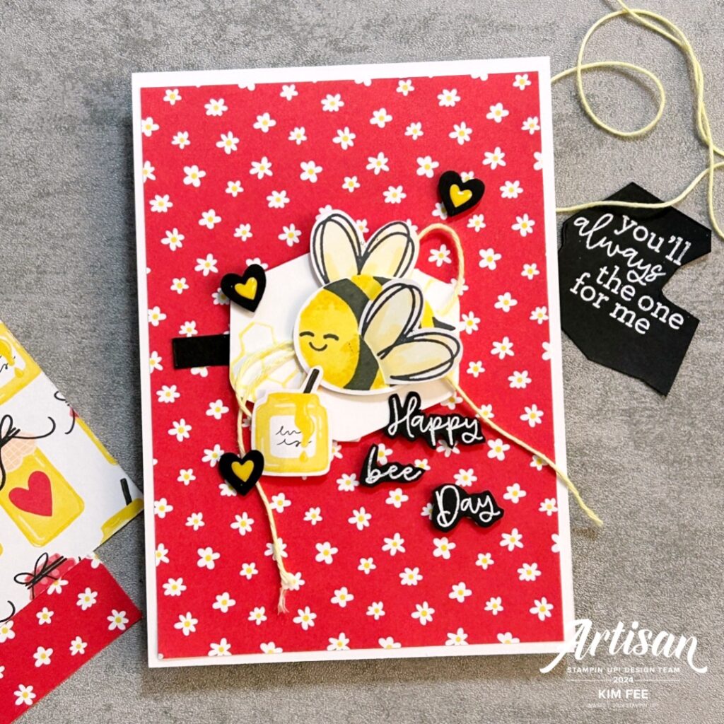 bee my valentine stamp set, stampin up, stamp review crew, card making, how to make a handmade  gift card holder
