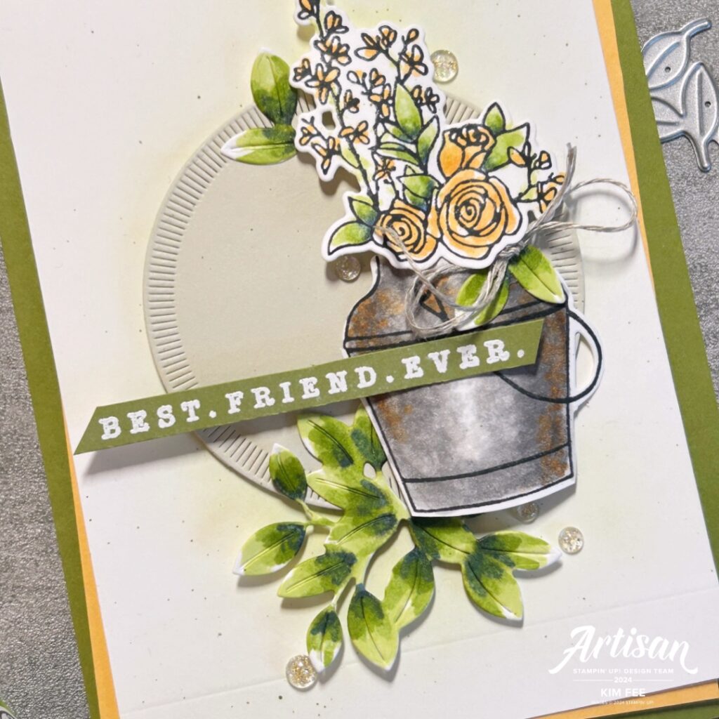 country flowers stamp set, stampin up, cardmaking classes in kent, stampin up artisan 2024, papercraft retreats in kent, how to make cards, cardmaking supplies how to colour rusty metal with stampin blends