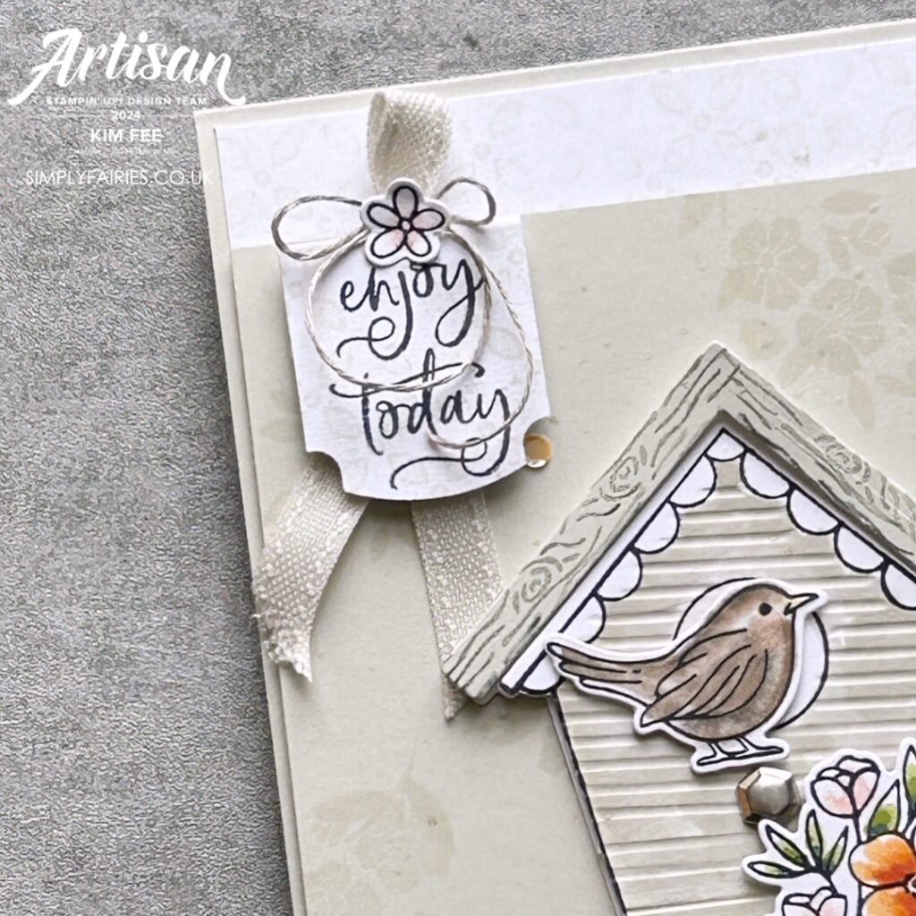 country birdhouse stamp and die bundle, labeled with love punch bundle, stampin up, cardmaking classes in kent and london, papercraft retreats in bexley and kent, stampin up artisan design team member 2022/2024