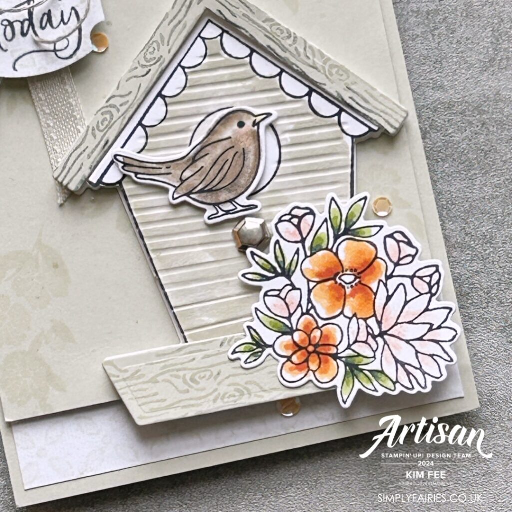 country birdhouse stamp and die bundle, labeled with love punch bundle, stampin up, cardmaking classes in kent and london, papercraft retreats in bexley and kent, stampin up artisan design team member 2022/2024